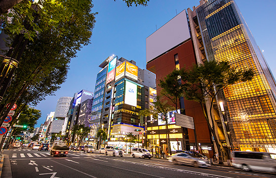 銀座を中心に集配